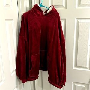 red blanket hoodie